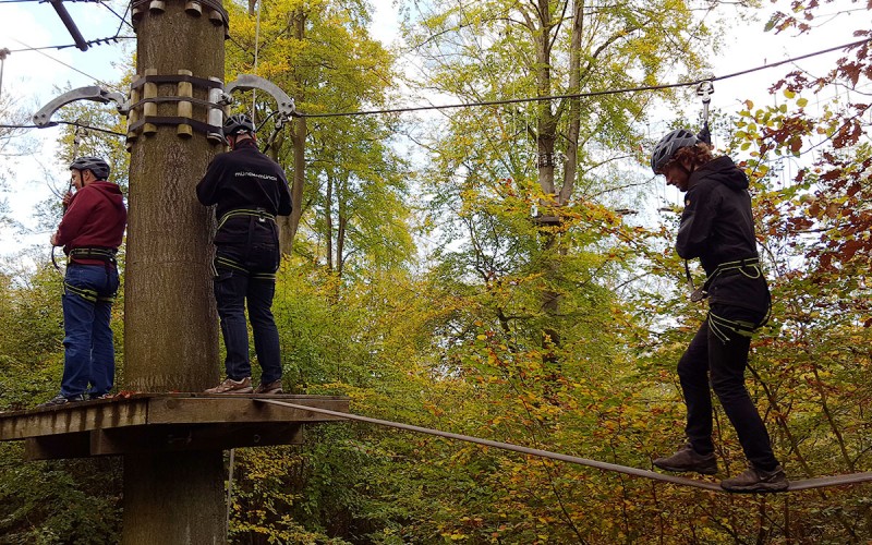 Münch+Münch Teamevent Kletterpark - Drahtseilakt