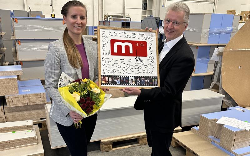 Münch+Münch Jubilar Konrad Münch mit Tochter Jennifer