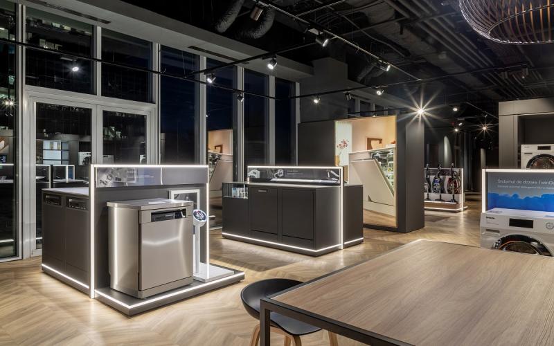 Münch+Münch Miele Experience Center Bukarest - Präsentationsmodule Geschirrspüler
