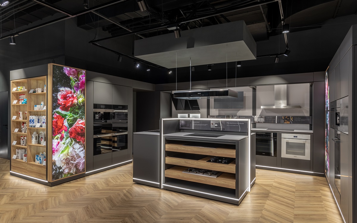 Münch+Münch Miele Experience Center Bukarest - Präsentationsbereich Kochen